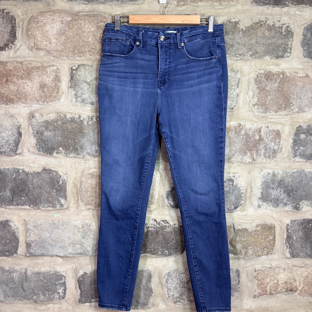Good American Good Legs High Rise Skinny Jeans Dark Wash Women's Size 12 31
